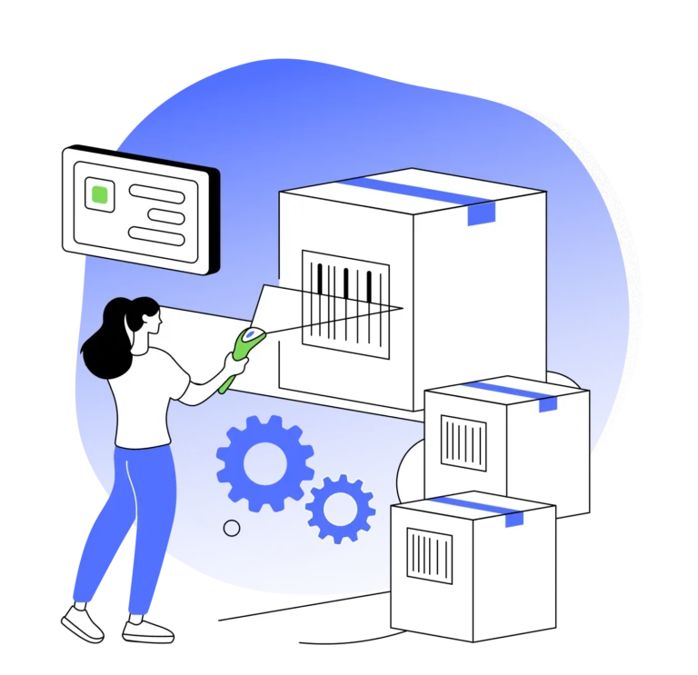 send stock Illustration of stock being received and stored in the Third Leg warehouse